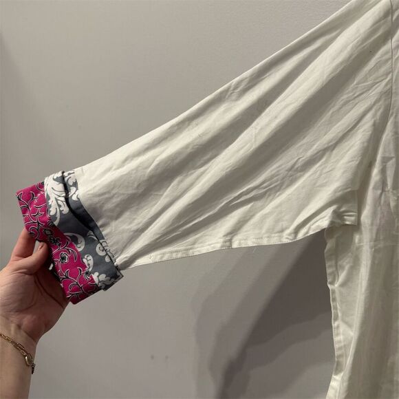 Pearly Vine Women's 2XL Paisley Button-Up Shirt Multicolor Long Sleeve - Picture 4 of 6